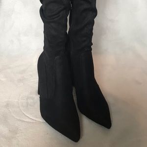 Over the knee womens boots black size 8